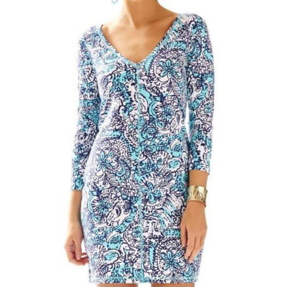 Lilly Pulitzer Juliet V-Neck T-Shirt Dress - Picture 4 of 4